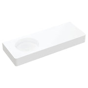 Encanto 1200 Solid Surface Wall Basin, Left-Hand Bowl, No Tap Hole, Matte White
