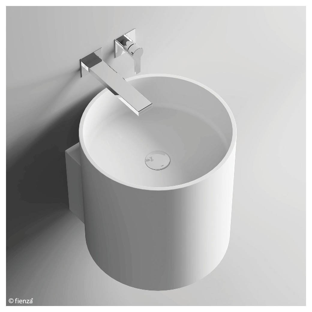 Livo Solid Surface Wall Basin, Matte White