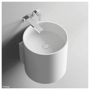 Livo Solid Surface Wall Basin, Matte White