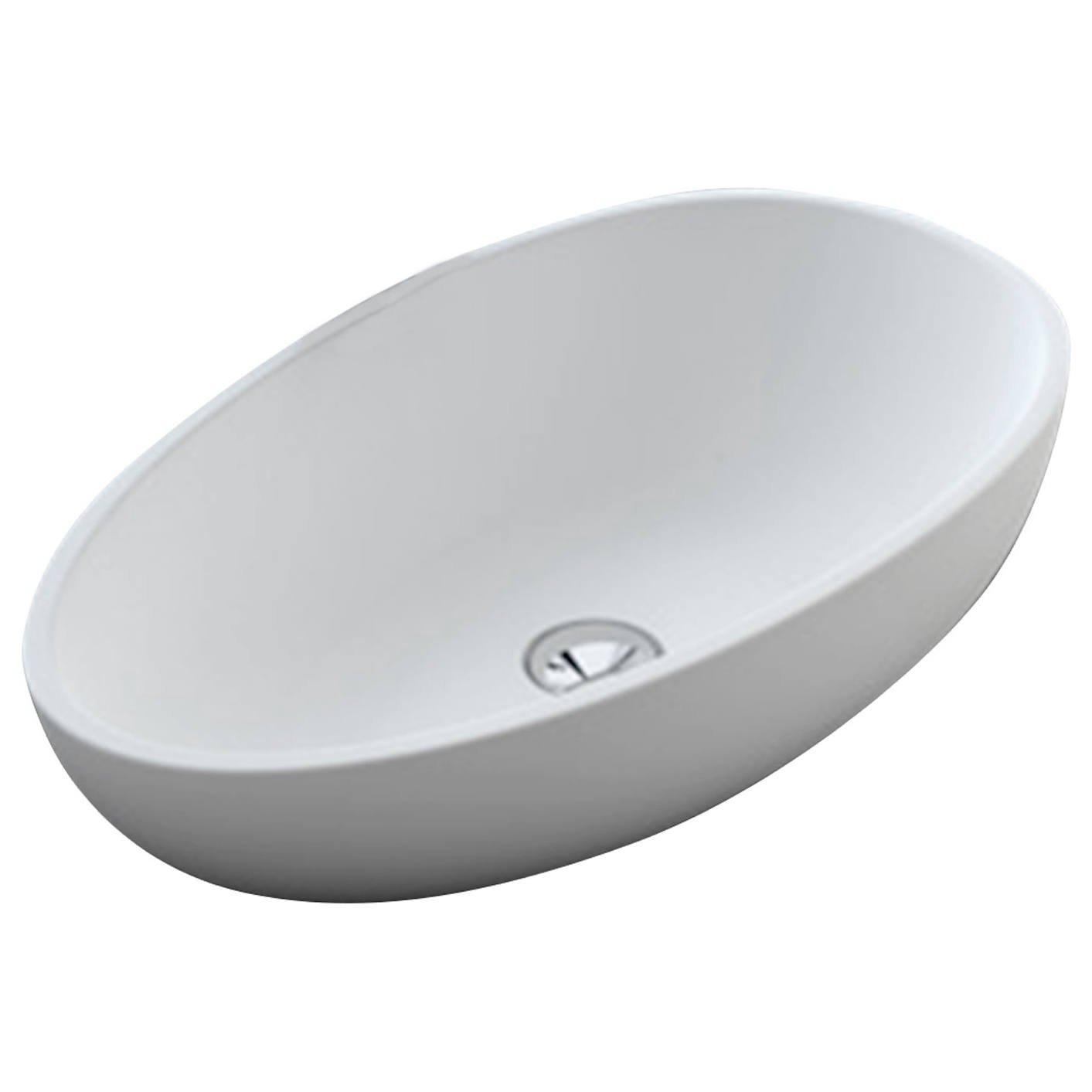 Bahama Mkii Solid Surface Above Counter Basin, Matte White