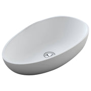 Bahama Mkii Solid Surface Above Counter Basin, Matte White