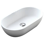 Nero Solid Surface Above Counter Basin, Matte White