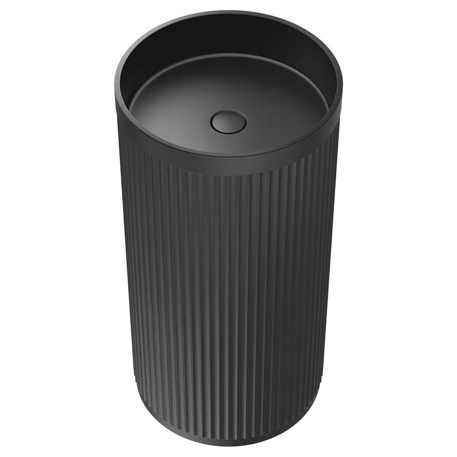 Minka Solid Surface Freestanding Basin, Matte Black