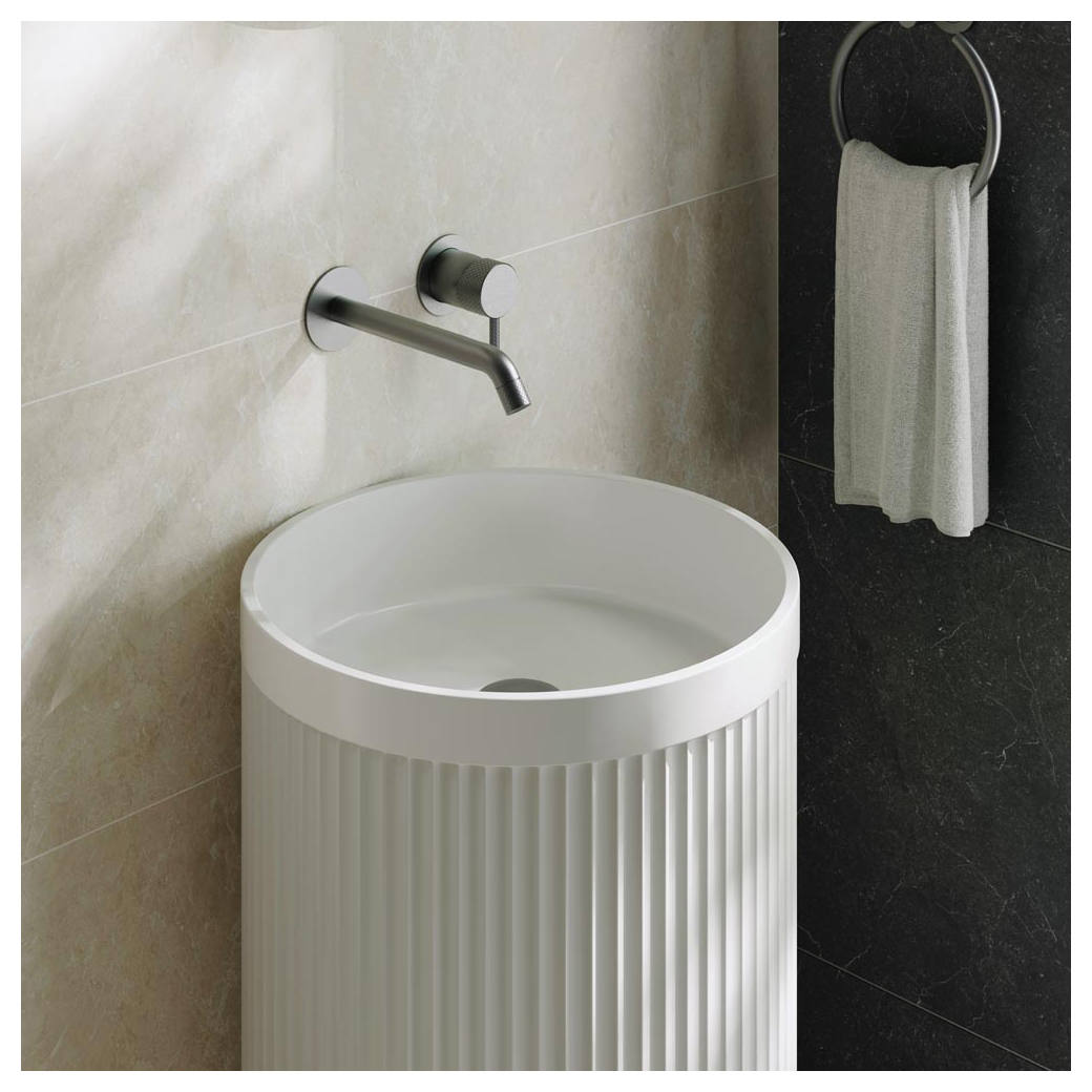 Minka Solid Surface Freestanding Basin, Matte White
