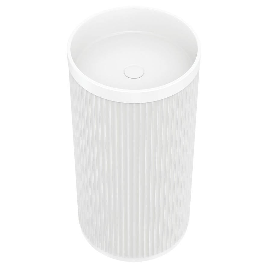 Minka Solid Surface Freestanding Basin, Matte White