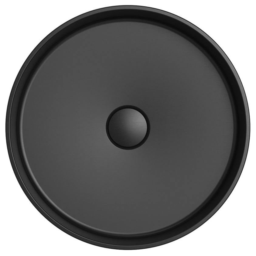 Minka Round Solid Surface Above Counter Basin, Matte Black