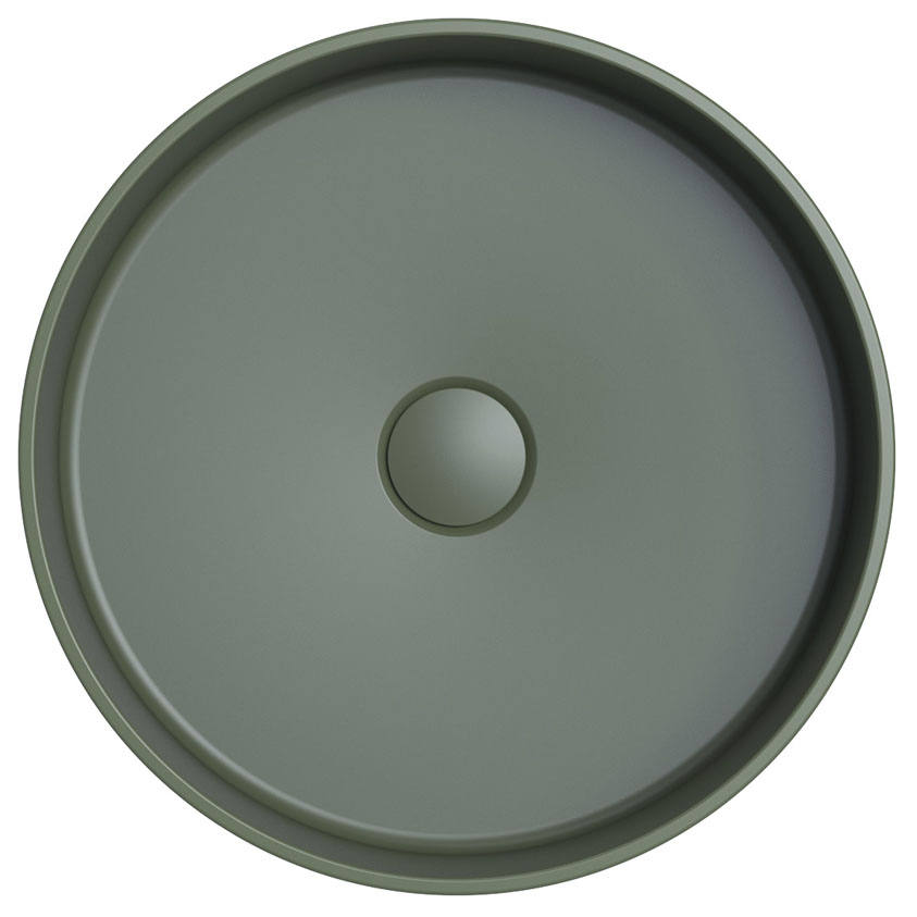 Minka Round Solid Surface Above Counter Basin, Forest