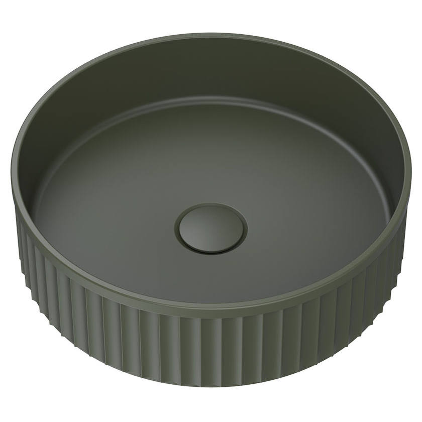 Minka Round Solid Surface Above Counter Basin, Forest