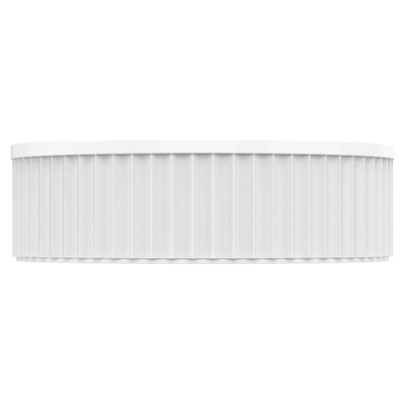 Minka Round Solid Surface Above Counter Basin, Matte White