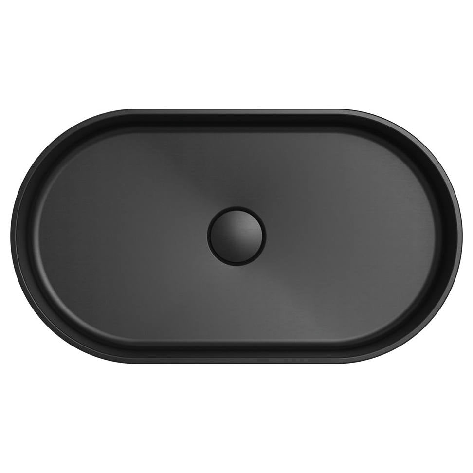 Minka Pill Solid Surface Above Counter Basin, Matte Black