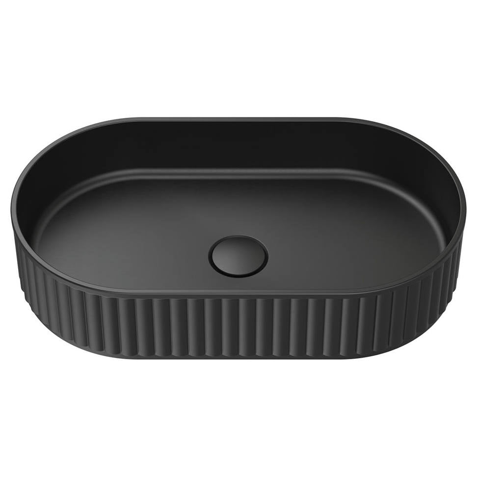 Minka Pill Solid Surface Above Counter Basin, Matte Black