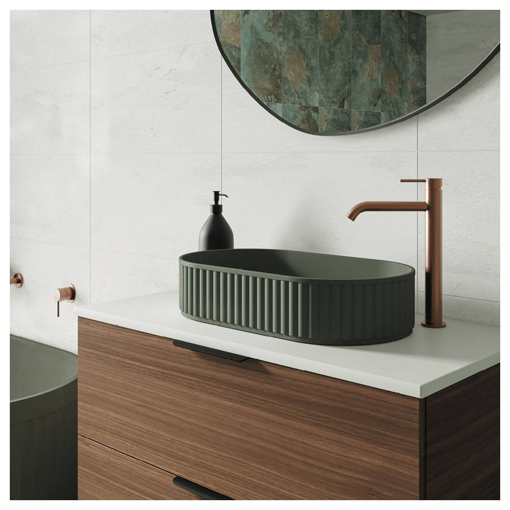 Minka Pill Solid Surface Above Counter Basin, Forest
