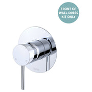 Kaya Wall Mixer Dress Kit, Large Rnd Plate, Chrome