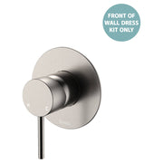 Kaya Wall Mixer Dress Kit, Large Rnd Plate, Brushed Nickel