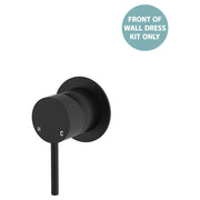 Kaya Wall Mixer Dress Kit, Small Rnd Plates, Matte Black