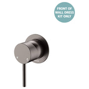 Kaya Wall Mixer Dress Kit, Small Rnd Plates, Gun Metal