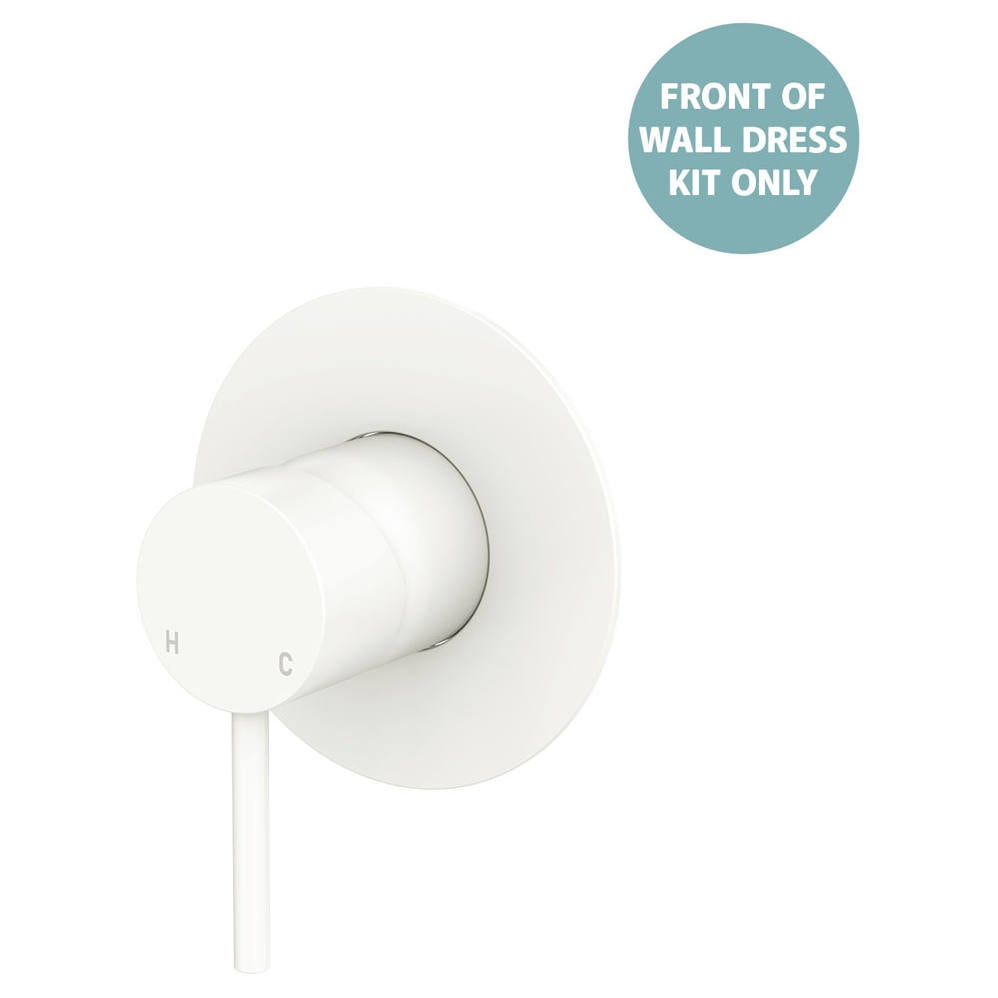 Kaya Wall Mixer Dress Kit, Large Rnd Plate, Matte White