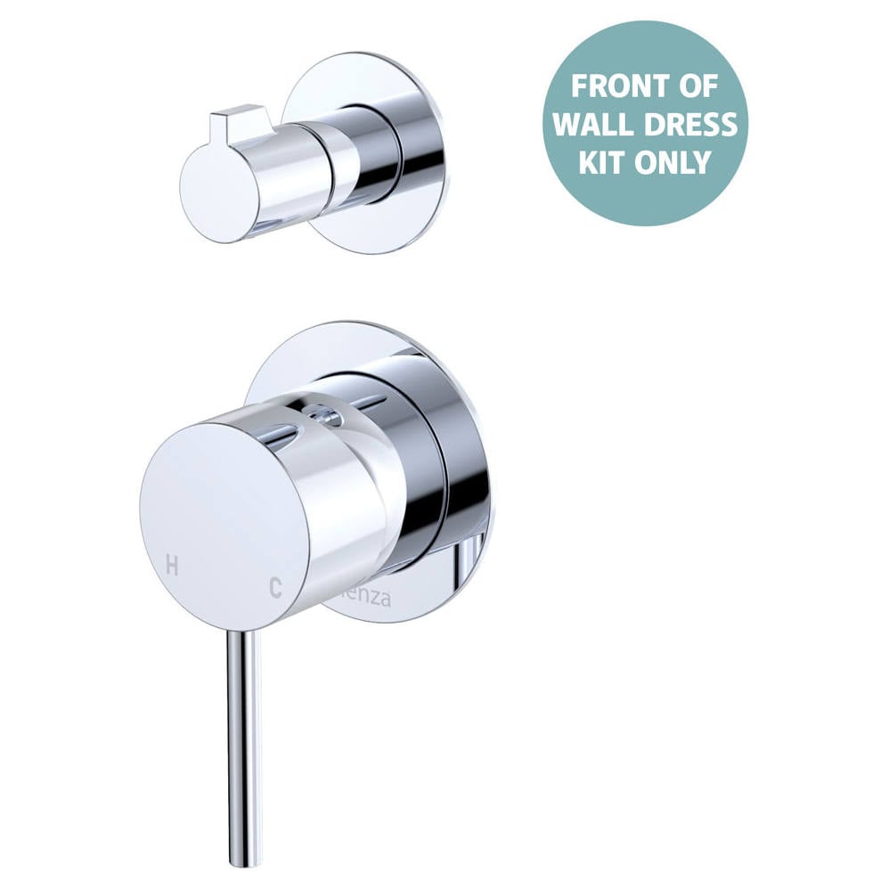 Kaya Wall Diverter Mixer Dress Kit, Small Rnd Plate, Chrome
