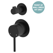 Kaya Wall Diverter Mixer Dress Kit, Small Rnd Plate, Matte Black