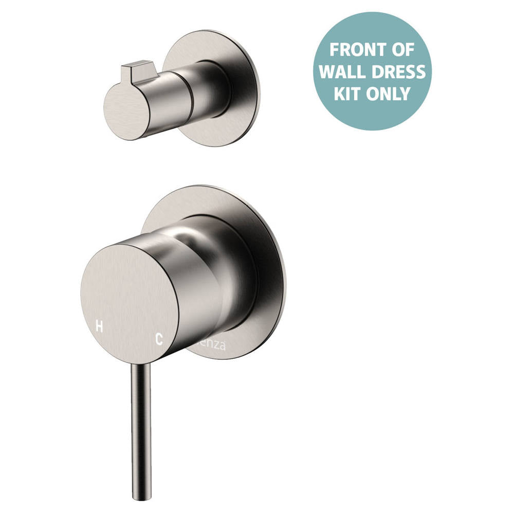 Kaya Wall Diverter Mixer Dress Kit, Small Rnd Plate, Brushed Nickel