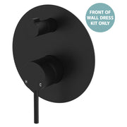 Kaya Wall Diverter Mixer Dress Kit, Large Rnd Plate, Matte Black