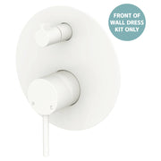 Kaya Wall Diverter Mixer Dress Kit, Large Rnd Plate, Matte White