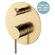 Kaya Wall Diverter Mixer Dress Kit, Large Rnd Plate, Urban Brass
