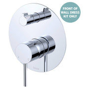 Kaya Wall Diverter Mixer Dress Kit, Large Rnd Plate, Chrome