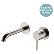 Kaya Wall Mixer Dress Kit, Rnd Plates, 160mm Outlet, Brushed Nickel