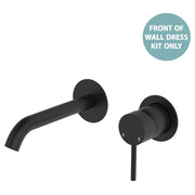 Kaya Wall Mixer Dress Kit, Rnd Plates, 160mm Outlet, Matte Black