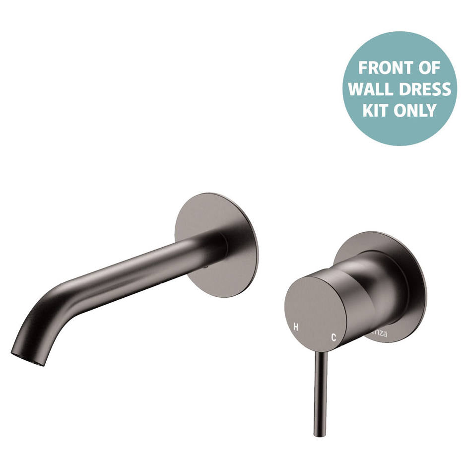 Kaya Wall Mixer Dress Kit, Rnd Plates, 160mm Outlet, Gun Metal