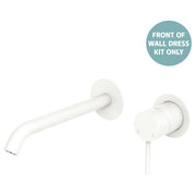 Kaya Wall Mixer Dress Kit, Rnd Plates, 200mm Outlet, Matte White