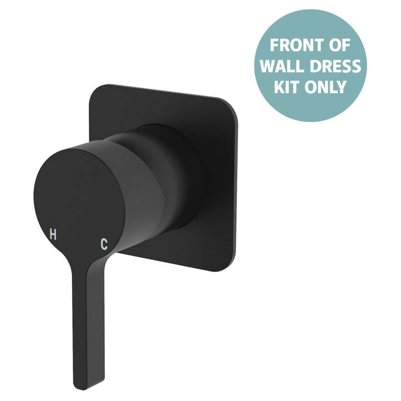 Sansa Wall Mixer Dress Kit, Square Plate, Matte Black