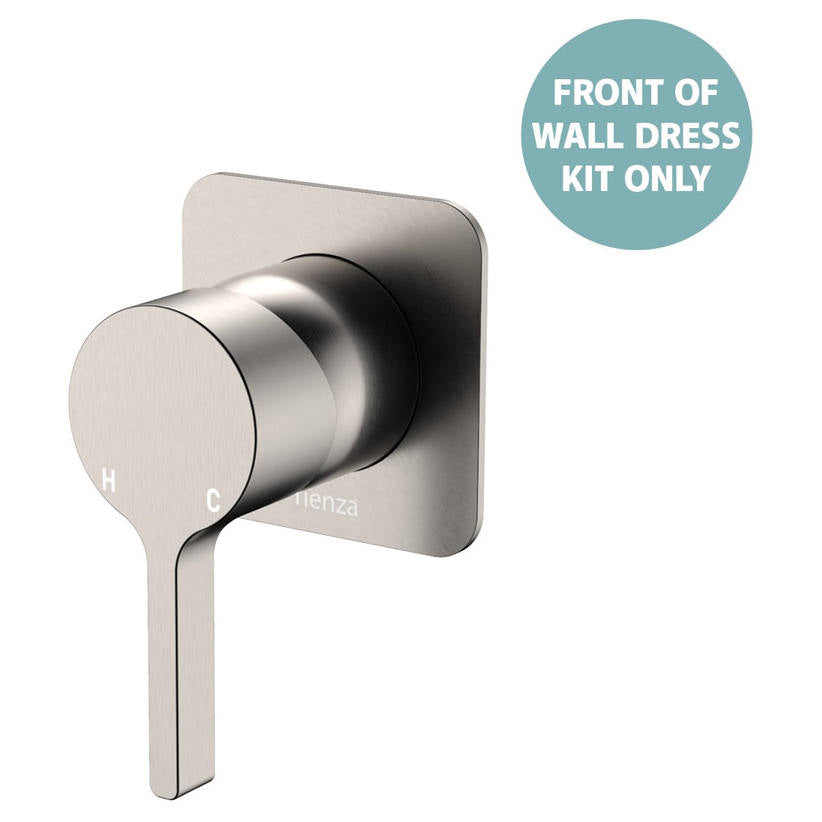 Sansa Wall Mixer Dress Kit, Square Plate, Brushed Nickel