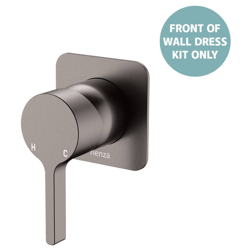 Sansa Wall Mixer Dress Kit, Square Plate, Gun Metal