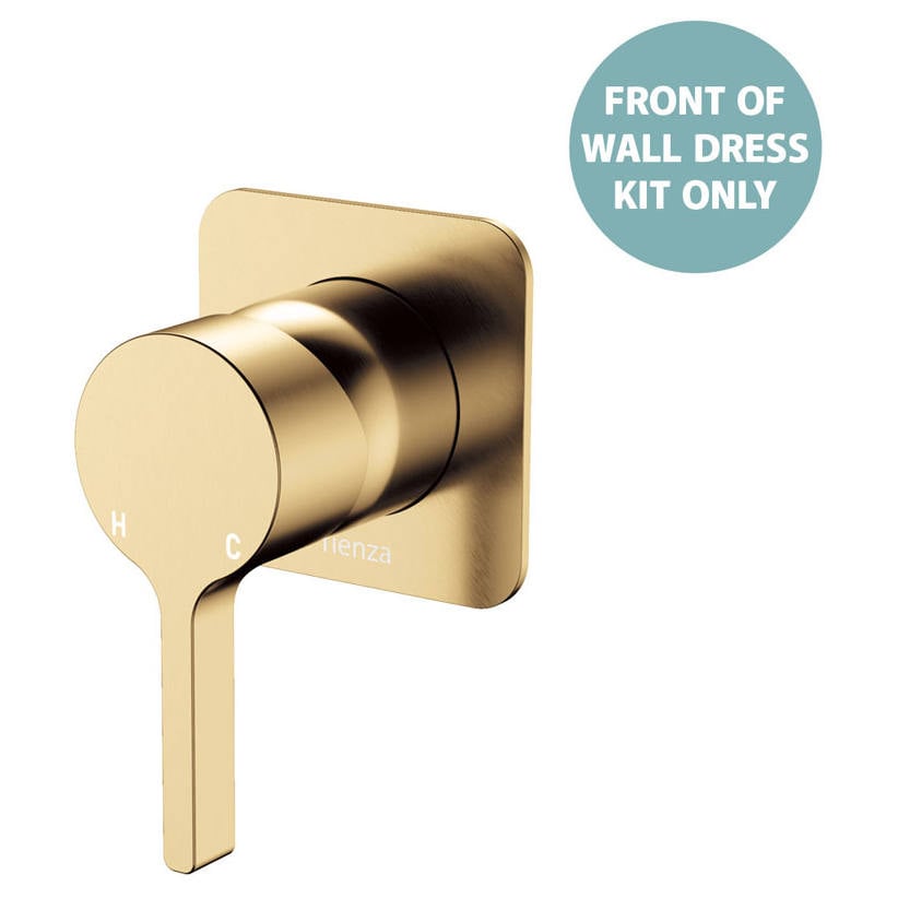 Sansa Wall Mixer Dress Kit, Square Plate, Urban Brass