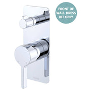 Sansa Wall Diverter Mixer Dress Kit, Rect Plate, Chrome