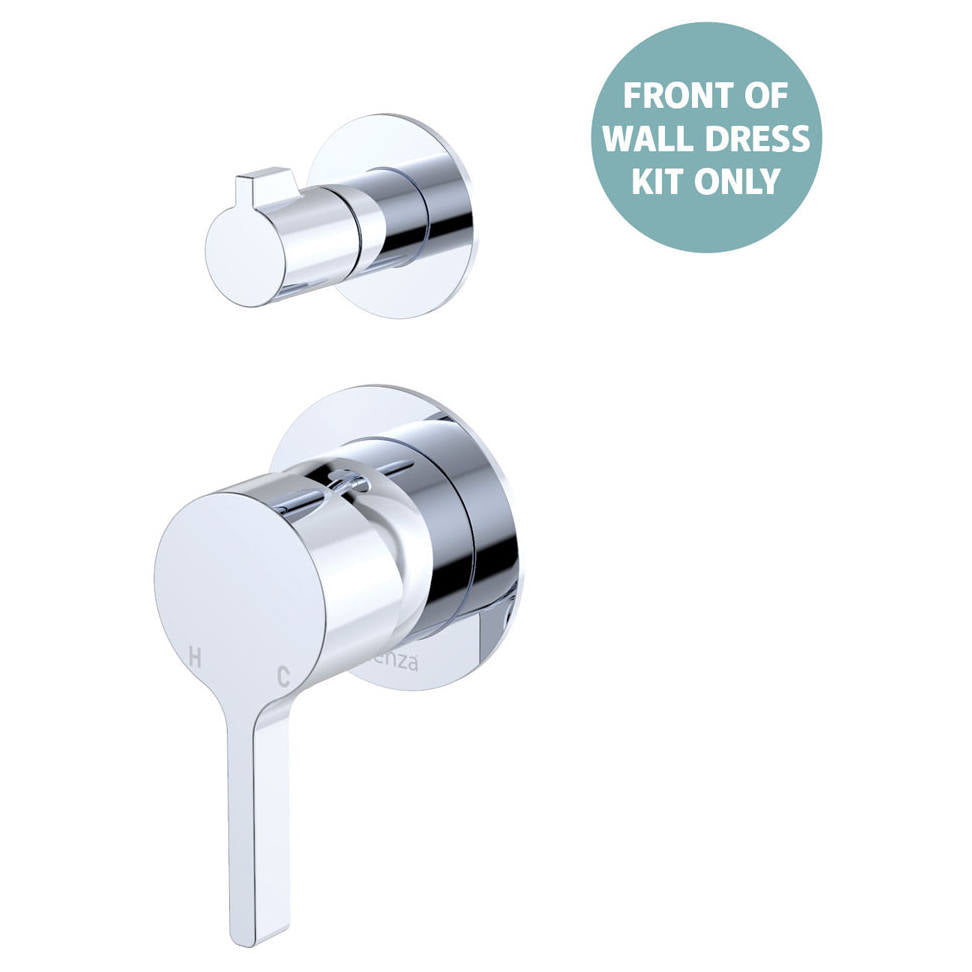 Sansa Wall Diverter Mixer Dress Kit, Small Rnd Plates, Chrome