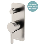 Sansa Wall Diverter Mixer Dress Kit, Rect Plate, Brushed Nickel