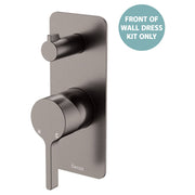 Sansa Wall Diverter Mixer Dress Kit, Rect Plate, Gun Metal