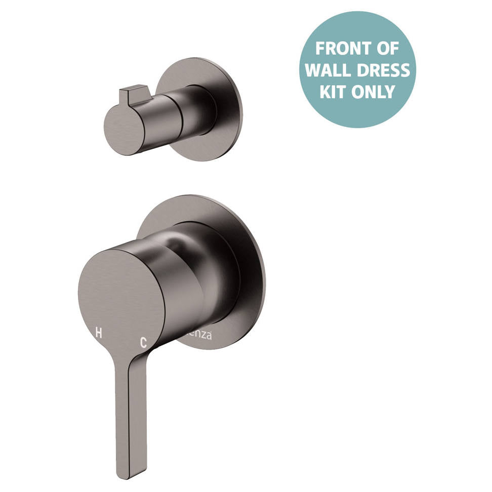 Sansa Wall Diverter Mixer Dress Kit, Small Rnd Plates, Gun Metal