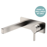 Sansa Wall Basin Mixer Dress Kit, Rect Plate, Brushed Nickel