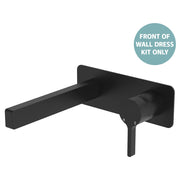 Sansa Wall Basin Mixer Dress Kit, Rect Plate, Matte Black