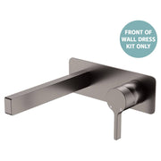 Sansa Wall Basin Mixer Dress Kit, Rect Plate, Gun Metal