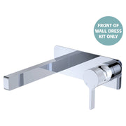 Sansa Wall Basin Mixer Dress Kit, Rect Plate, Chrome