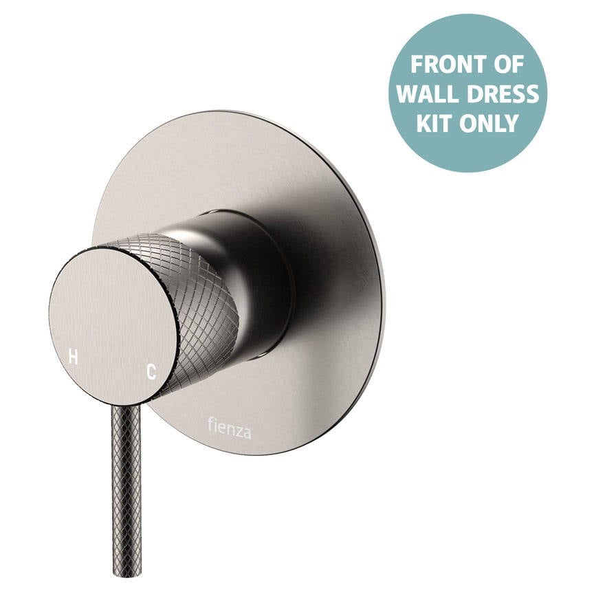 Axle Wall Mixer Dress Kit, Large Rnd Plate, Brushed Nickel