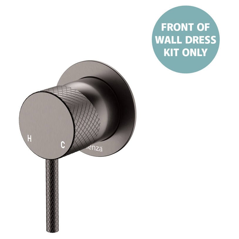 Axle Wall Mixer Dress Kit, Small Rnd Plate, Gun Metal