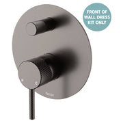 Axle Wall Diverter Mixer Dress Kit, Large Rnd Plate, Gun Metal