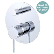 Axle Wall Diverter Mixer Dress Kit, Large Rnd Plate, Chrome