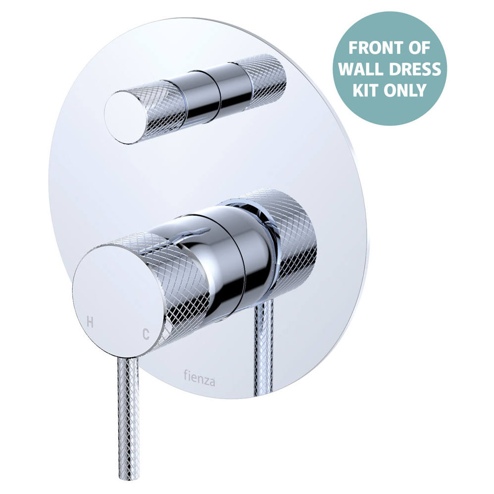 Axle Wall Diverter Mixer Dress Kit, Large Rnd Plate, Chrome